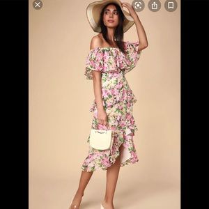 Beautiful tiered off the shoulder dress